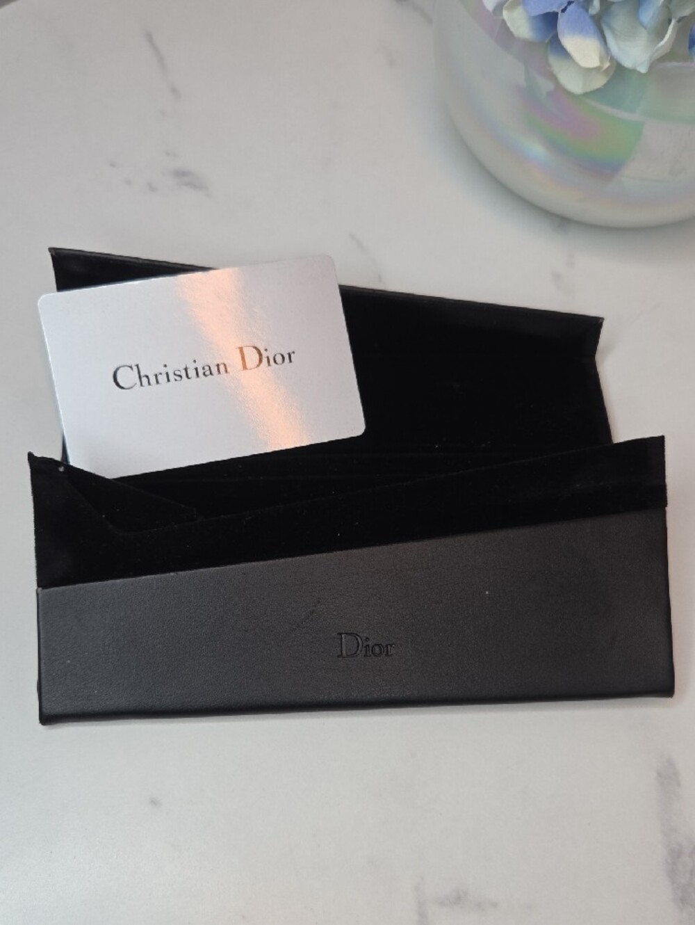 Authentic Christian Dior Black Foldable Sunglasses Case - Picture 6 of 6